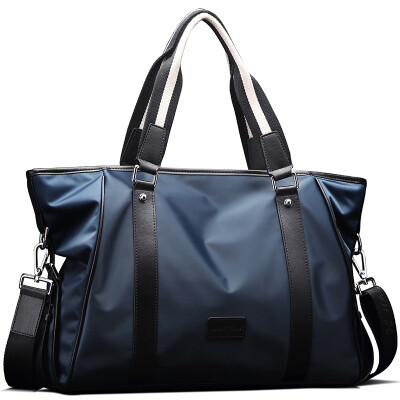 

Haotton (HAUTTON) DB170 men's bag multi-functional men's handbag cross-style fashion Korean version of the male package Oxford cloth leisure shoulder Messenger bag blue