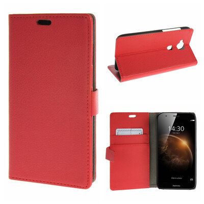 

MOONCASE ЧЕХОЛ ДЛЯ Huawei Ascend G8 High quality Leather Flip Wallet Card Holder Bracket Back Pouch Red 01