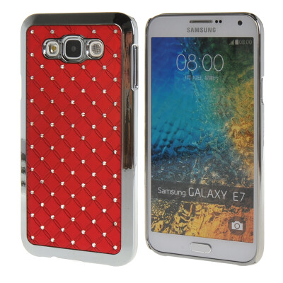 

MOONCASE Galsxy E7 Case Hard Luxury Chrome Rhinestone Bling Star Back Case Cover for Samsung Galsxy E7 Red