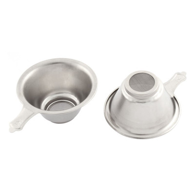 

UpperX 2 pcs Stainless steel perforated funnel silver