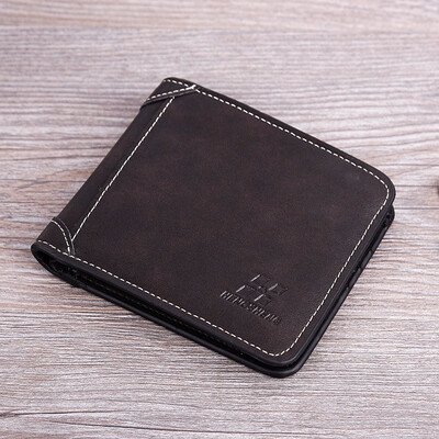 

Mens wallet short frosted skin vintage seventy percent off vertical wallet young European&American Wind pack