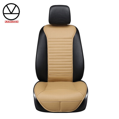 

KAWOSEN PU leather Car Seat Cushion 1 PCS Breathable Universal Four Seasons Interior Front Seat Protector or Car Seat Cover Rated