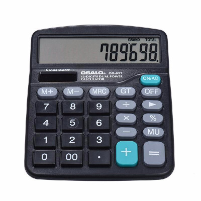 

Handheld Colorful Standard Function Desktop Electronic Calculator Solar&Battery Dual Powered 12 Digits Orange