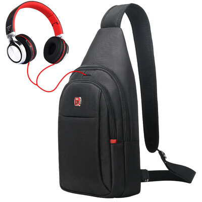 

SWISSGEAR Mens Chest Bag Business Shoulder Messenger Bag Waterproof Outdoor Sports Fashion Boys Small Pockets iPad Mini Casual Backpack SA-9360III mini Black