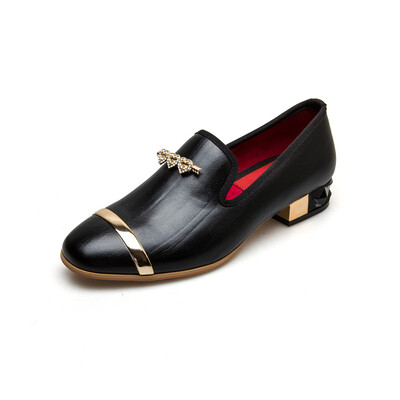 

MEIJIANA 2018 Genuine Leather Low Heels Leather Women Pumps Fashion Heels Sandals For Women Summer
