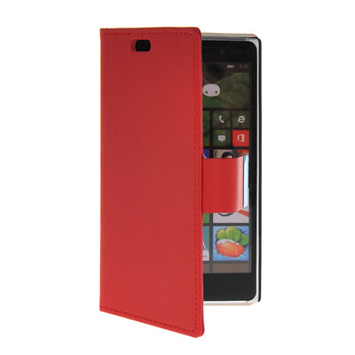 

MOONCASE Slim Leather Side Flip Wallet Card Slot Pouch Stand Shell Back ЧЕХОЛ ДЛЯ Nokia Lumia 830 Red