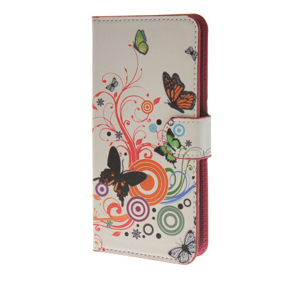 

MOONCASE Butterfly style Leather Wallet Flip Card Slot Stand Pouch Case Cover for HTC Desire 620 A02