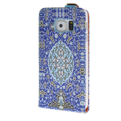 

MOONCASE for Samsung Galaxy S6 Edge Case Leather Bottom Flip Pouch Case Cover [Pattern series] /a03