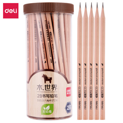 

Deli deli wood world series logs 2B pencil sketch drawing student pencil 72 barrel S951