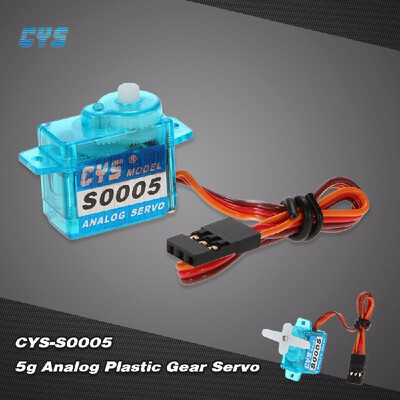 

Romacci CYS-S0005 5g Light Weight Plastic Gear Micro Analog Standard Servo for RC Fixed-wing Aircraft