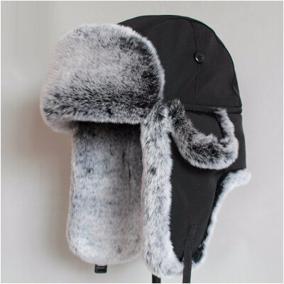 

Bomber Hat Rex Rabbit Fur Trapper Hats Thick Warm Winter Snow Caps Russian Mens Fur Hat Ear Flap Caps Waterproof Cap B-8484