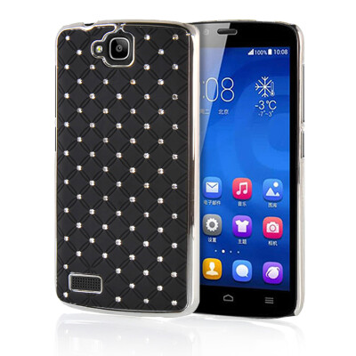 

MOONCASE Hard Chrome Plated Star Bling Back Case Cover for Huawei Honor 3C Black