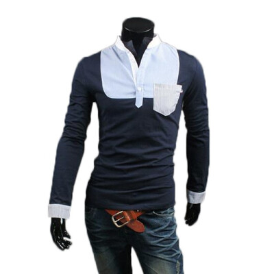 

Zogaa New Mens Polo Shirt Casual Fashion Stand Collar