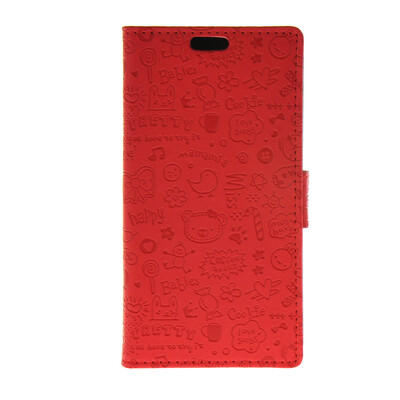 

MOONCASE Cute Little Witch Leather Side Flip Wallet Card Holder Stand Pouch ЧЕХОЛ ДЛЯ LG G4 Red