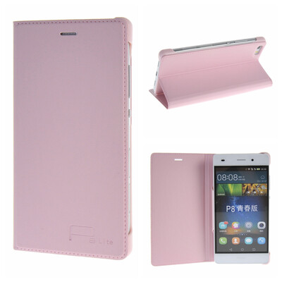 

MOONCASE Huawei Ascend P8 Lite ЧЕХОЛ ДЛЯ Premium PU Leather Pouch Flip Pink
