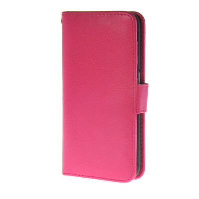 

MOONCASE Smooth skin Leather Side Flip Wallet Card Holder Stand Pouch ЧЕХОЛ ДЛЯ Samsung Galaxy S6 Hot pink