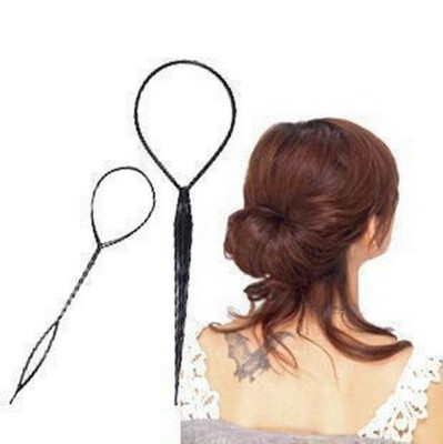 

Set of 2 Pcslarge&small Fashion Topsy Tail Hair Braid Pony Tail Maker Styling