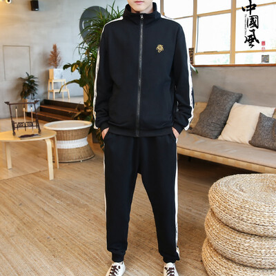 

Chinese style autumn&winter stitching Xiangyun embroidery big size jacket set
