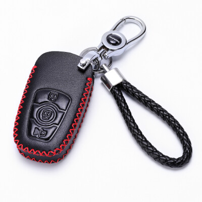 

KING ETING Great Wall Harvard Key Case Leather Key Case H6 Special Car Keychain Three Keys One Button Start A Style Warm Red