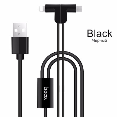 

HOCO 2 in 1 Magnetic Charging Cable for Apple Plug iPhone iPad to USB Charger Wire Micro USB for Samsung Xiaomi L shape Cord