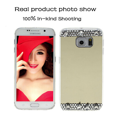 

Горячая Bling Мягкая силиконовая Зеркало телефона Дело Чехол для Samsung Galaxy S6 краю Плюс