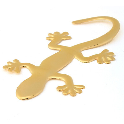 

3D Car Auto Wall GeckoHouse Lizard Emblem Badge Decal Sticker NEW Golden 21035