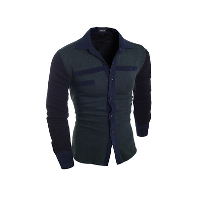 

Zogaa New Men' Shirt Thickened Color Matching