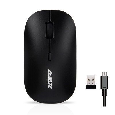 

AJAZZ I18 Wireless Mouse Monarch Black Rechargeable Wireless Mouse Silent Lithium Battery 24G Boys&Girls Computer Office N