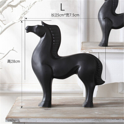 

Nordic modern ceramic horse home decorations simple porcelain craft figurines living room TV cabinet office new home furnishings s