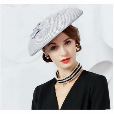

New Arrival Lady Fedoras Hat Adult British Fashion Wool Hat Girls Make Up Dress Hat Female Party Hat Women Church Cap B-7874
