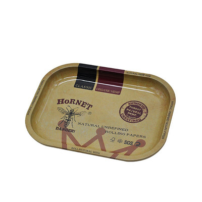 

Hornet King Size Tinplate Cigarette Rolling Tray Metal Tobacco Grinder Tray Smoking Accessories Tool