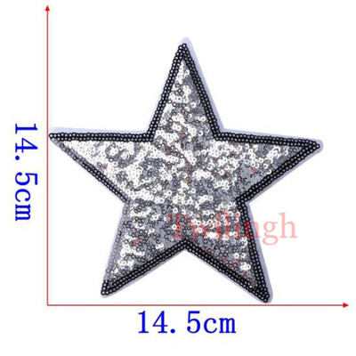 

1 Pcs Patches Iron-on Sew-on Sliver Gold Star Embroidery Motif Applique Garment Children Women DIY Clothes Sticker Wedding Party