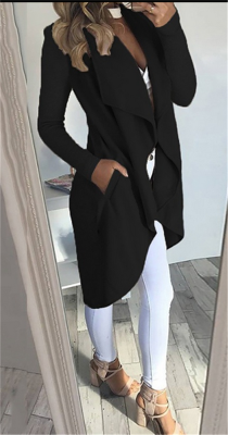 

New fashion Womens PLUS SIZE Pure color coat for women