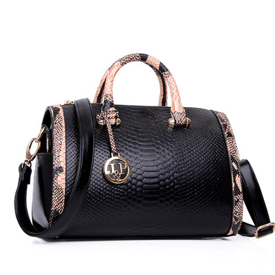 

New Fashion Women Leather Handbags Women Messenger Bags Bowling Boston Tote Bag Crocodile Designer Handbags High Quality Shoulder Bags