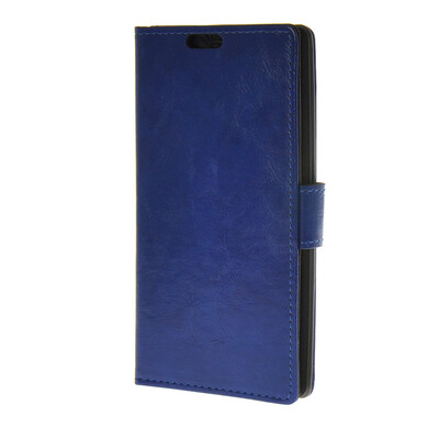 

MOONCASE Simple Leather Flip Wallet Case Card Slot Stand Back Cover for LG G4 Blue