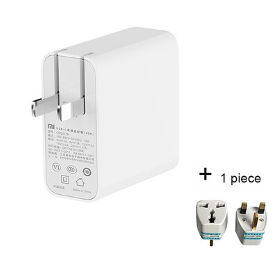 

For Original Xiaomi Mi USB-C Charger 65w Output Rate Socket Power adapter Type-C Port USB PD 20 Quick Charge QC 30 Type C