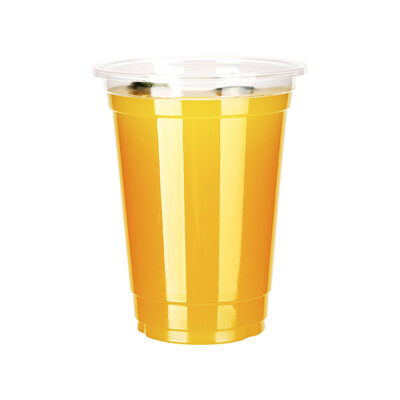 

OTOR 12oz-22oz Clear Plastic PP Cups with Dome & Flat Lids for Juice Tea Milk Iced Coffee Bubble Boba Smoothie 100pcs