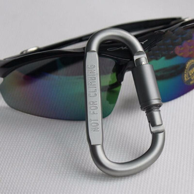 

Shipping from US5Pcs Aluminum Alloy D Shape Carabiner Screw Lock Bottle Hook Buckle Hanging Padlock Key Chain Camping Hiking