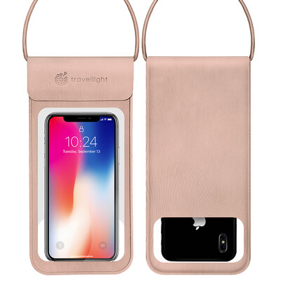 

Light travel mobile phone waterproof bag touch screen diving set underwater photo outdoor drifting seal waterproof set rose gold S
