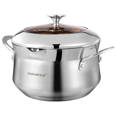 

Golden Key GOLDEN KEY soup pot 22cm stainless steel royal royal kitchen back to the end of the multi-purpose stew pot