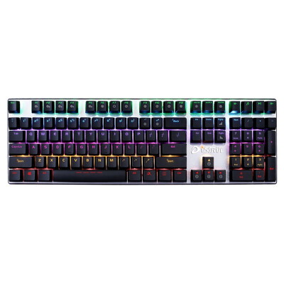 

Dale excellent dare-u 108 key mechanical point color game backlit mechanical keyboard black&gray green axis