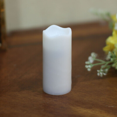 

1-38x3 Inch Smooth Flameless Real Wax Melted Votive Led CandleBattery-OperatedWhiteWedding lightsHome Decor pack of 2
