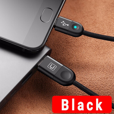 

Cafele USB Micro USB Cable with LED Light Fast Charging Cable Micro USB for Xiaomi Huawei Aluminum Alloy Interface 120cm