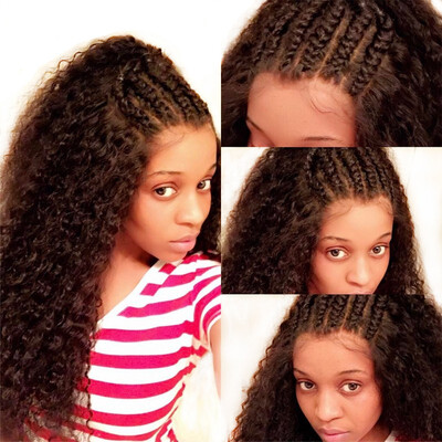 

130 Pre Plucked Full Lace Wig With Baby Hair Kinky Curly Brazilian Human Hair Wig Dolago