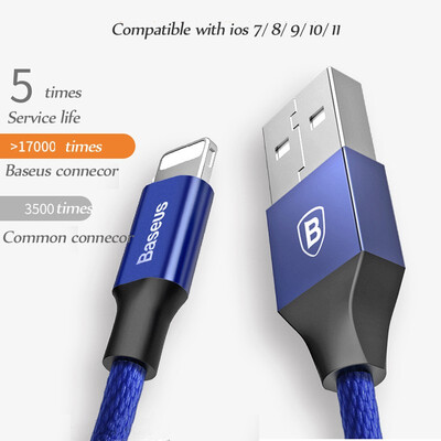 

Baseus IPhoneX Art Line Data Cable iPad6S Fabric Fast Charge Cloth Braided Apple Charging Cable Transmission