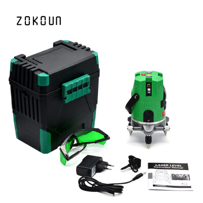 

EU plug 5 lines 6 points 360 degree rotary outdoor mode&Tilt Slash Function cross green laser line level