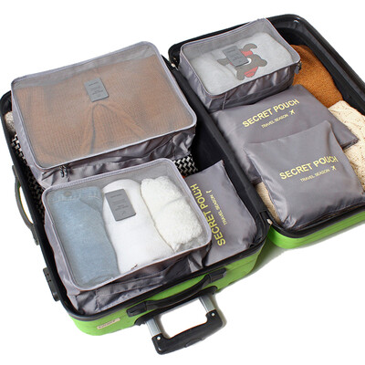 

Kayson KANSOON Waterproof Travel Storage Bag Baggage Sorting Bag Travel Set Travel Clothing Storage Bag Underwear Storage Bag 6 Pack Gray