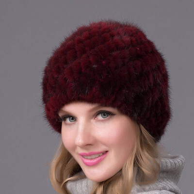 

Autumn&winter fur hat womens authentic natural fur cap Russian hat fashion quality thick fur cap discount hot