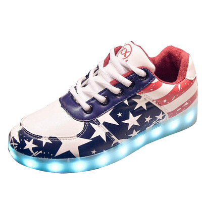 

Girl LED Light Luminous Sneaker Fluorescence Unisex Athletic Shoes USB Charge