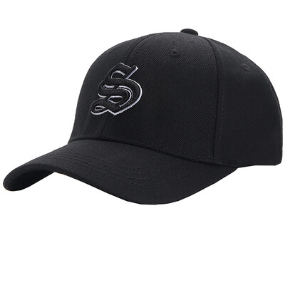 

Vedordna baseball hat sunscreen casual men&women couples with wool caps Korean version of the tide sports outdoor shade letter S cap MZ147 black code